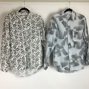 Bundle 2 SAUSALITO 90s Long Sleeve Cotton Shirts Medium